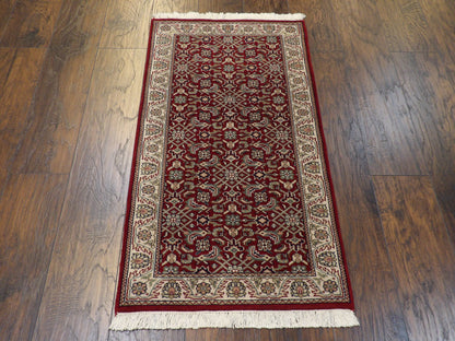 Fine Persian Mir Herati rug corner detail