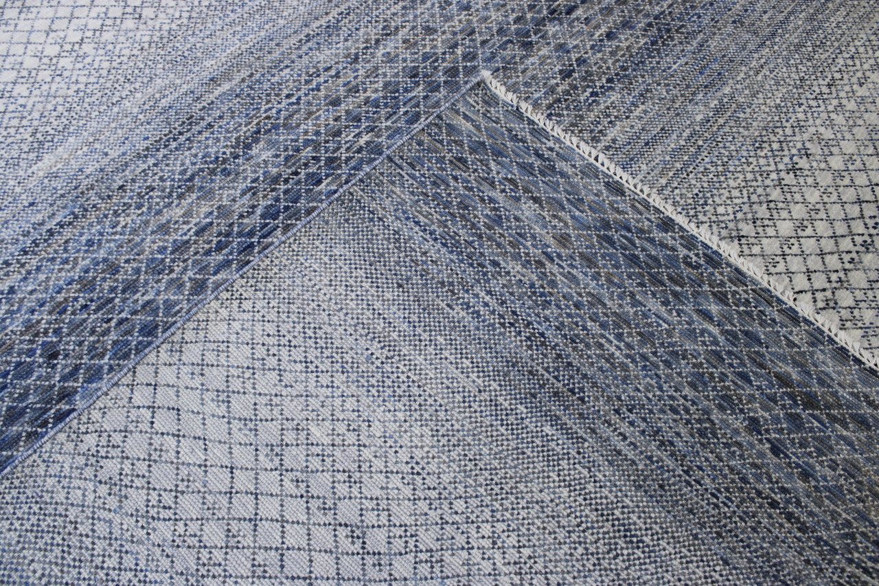 Back of Modern Grass Design hand-knotted rug