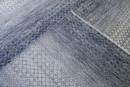 Back of Modern Grass Design hand-knotted rug