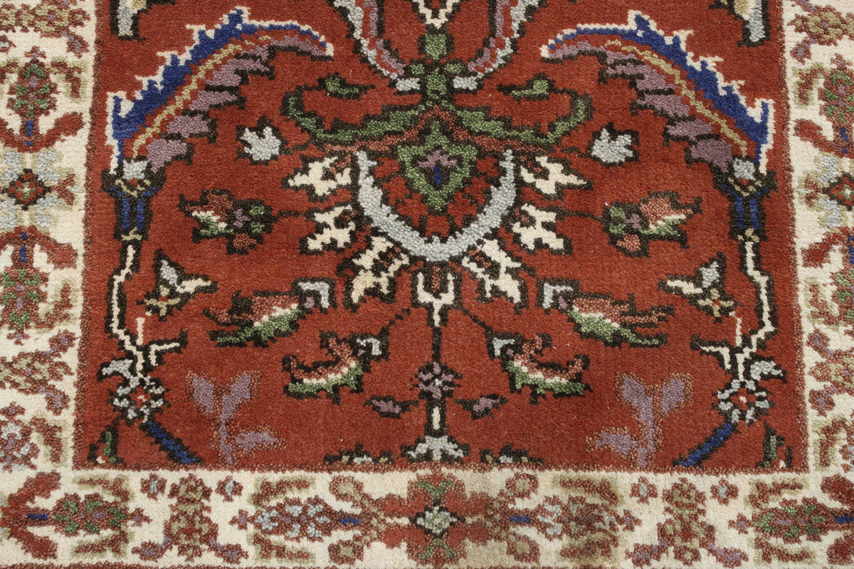 Full view of Tribal Heriz rug