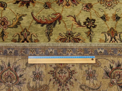 Full room view of fine Ziegler tie-dye hand-knotted rug