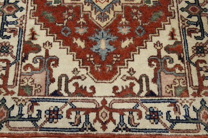 Close-up of wool pile, Rust rug