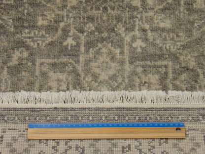 Green & Gray Wash Oushak rug in room setting
