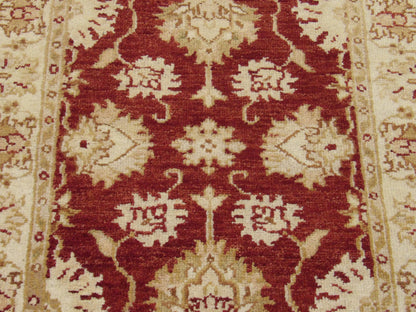 Back of Agra Ziegler hand-knotted rug