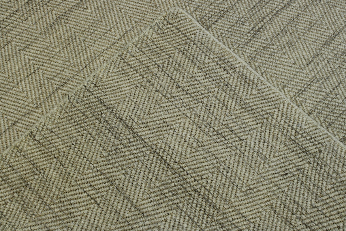 Back of Modern Natural Lowpile hand-knotted rug