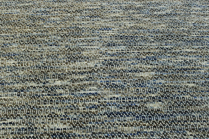 Close-up of wool pile, Blue & Gray rug