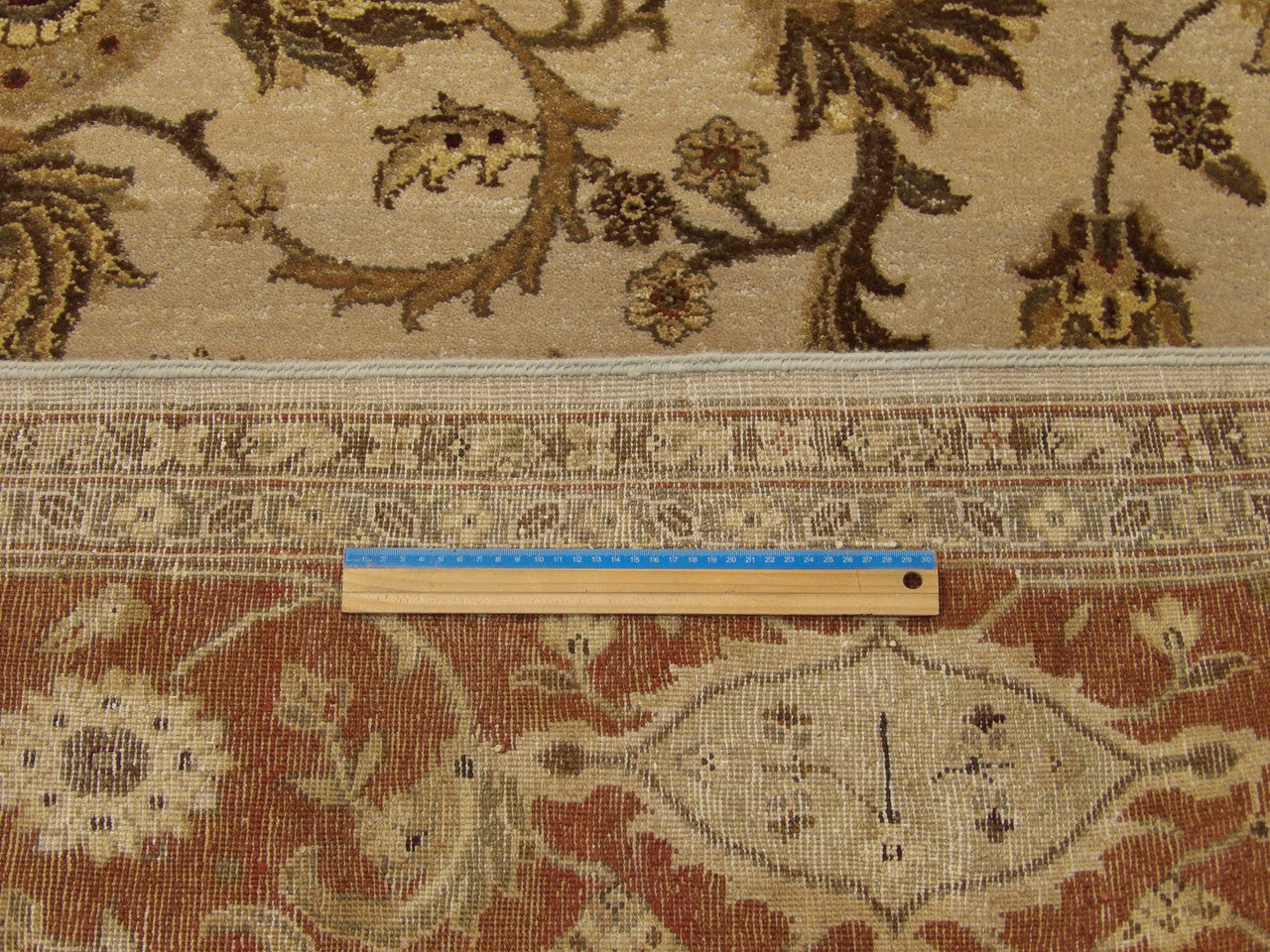 Chobie Oushak / Peshawar hand-knotted wool rug in Beige, 8'2" x 10'7", SKU w994