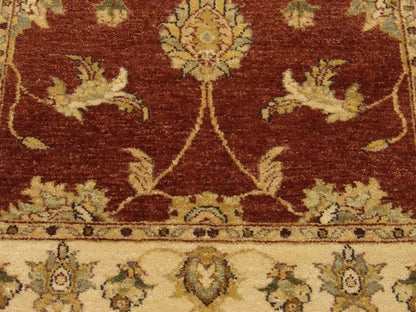 Kashan Oushak / Peshawar hand-knotted wool runner in Beige, 3'0" x 14'11", SKU W1165