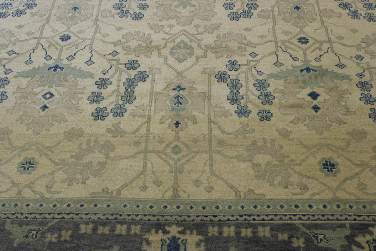 Traditional Chobi rug border detail