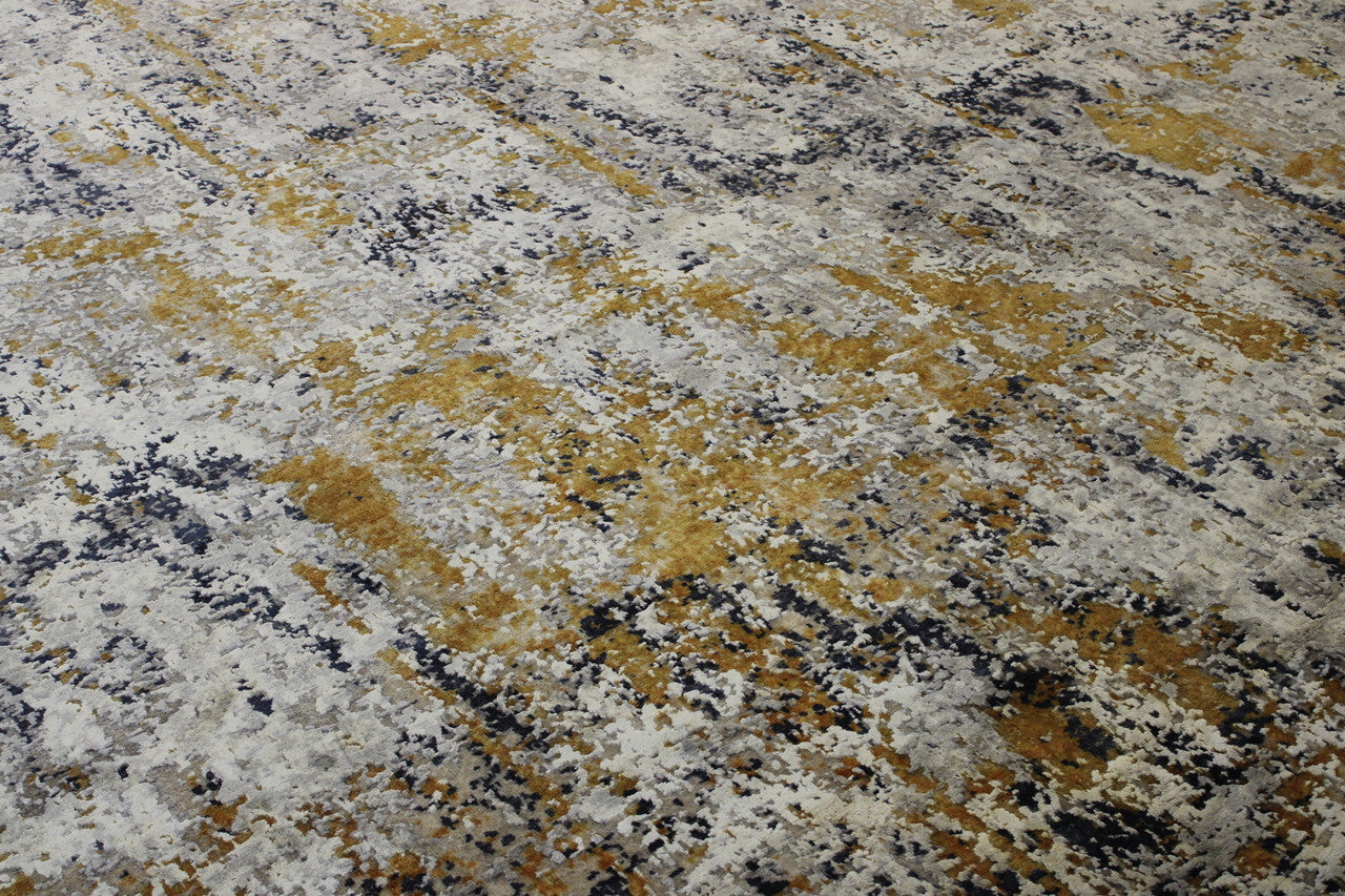 Modern Abstract Broken Design rug border detail