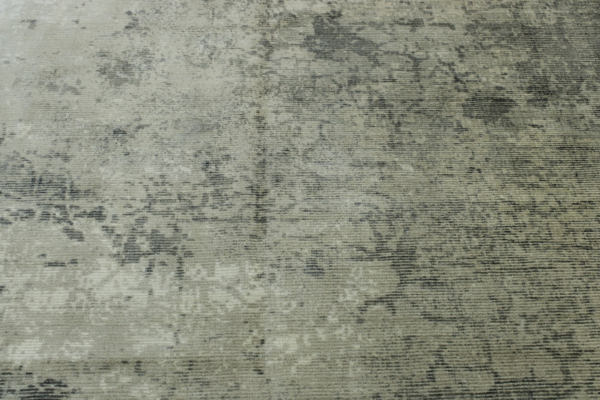 Transitional Abstract Design rug corner detail