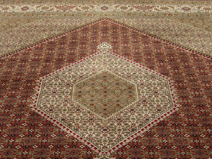 Back of Fine Persian Bidjar Mir hand-knotted rug