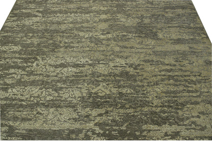 Gray & Beige Modern Abstract Broken Design rug in room setting