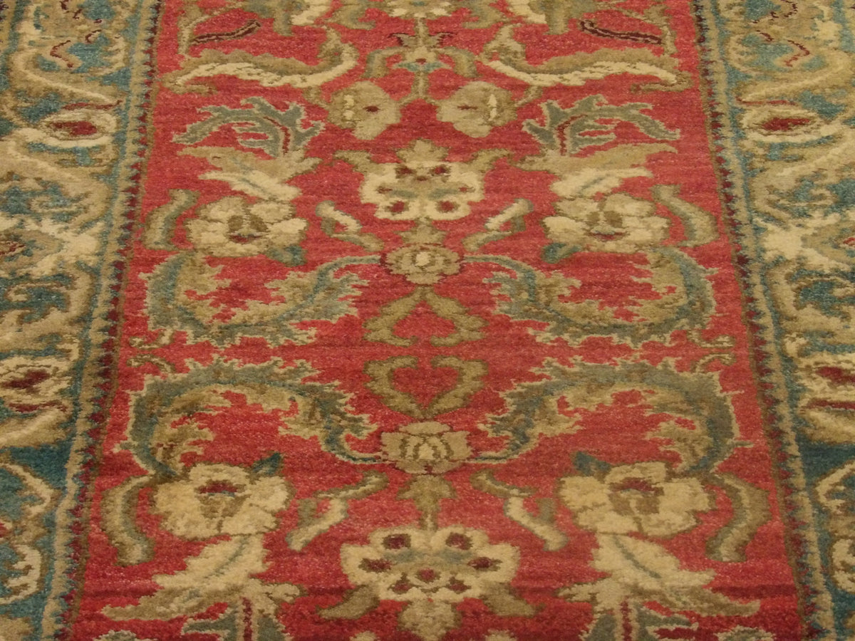Back of Jaipur Kashan Antique Wash hand-knotted rug