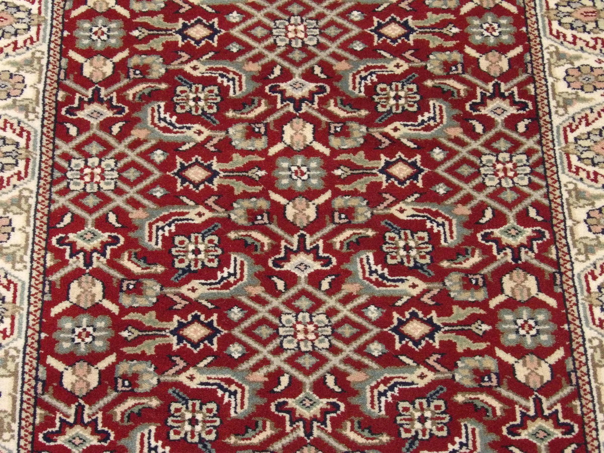 Back of Fine Persian Mir Herati hand-knotted rug