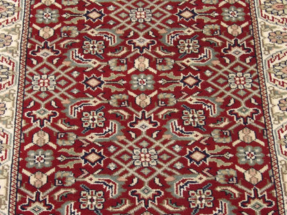 Back of Fine Persian Mir Herati hand-knotted rug