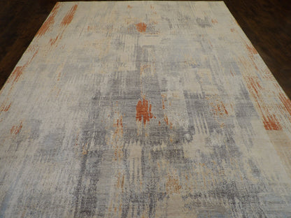 Abstract Oxidized Mosaic Design rug corner detail