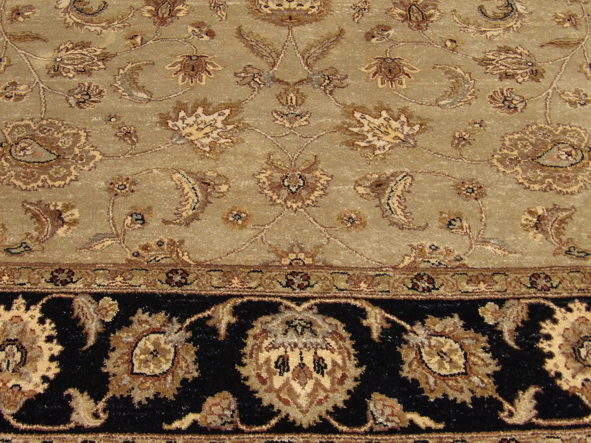 Chobie Oushak / Peshawar hand-knotted wool rug in Black, 8'0" x 10'0", SKU w963