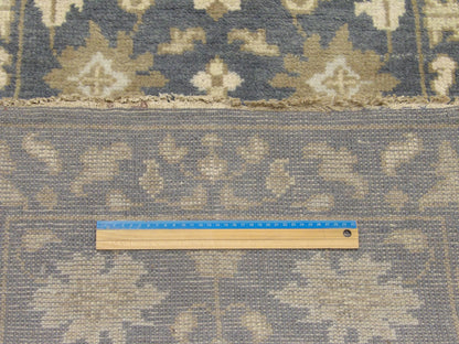 Blue Oushak runner in hallway setting