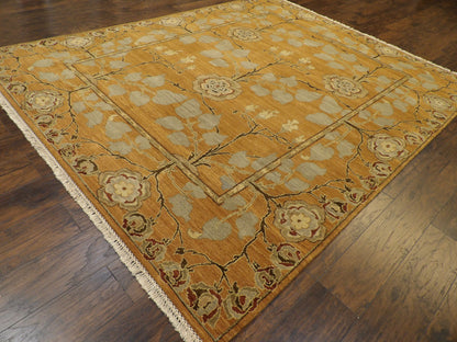 Tree of Life motif detail, blue and orange rug