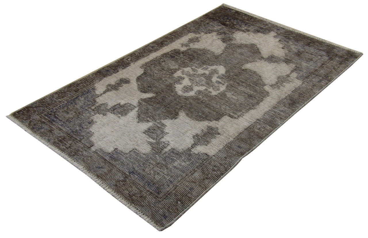 Close-up of wool pile, Gray & Beige rug