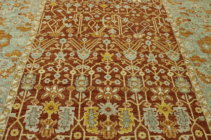 Tribal Vegetable Dye Bamiyan rug border detail