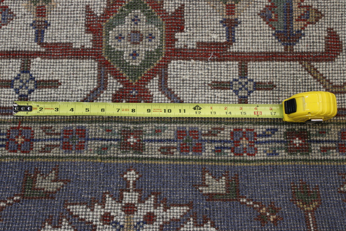 Back of Tribal Indo Heriz hand-knotted rug