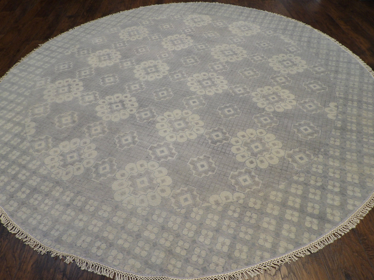 Close-up of wool pile, Blue & Gray rug