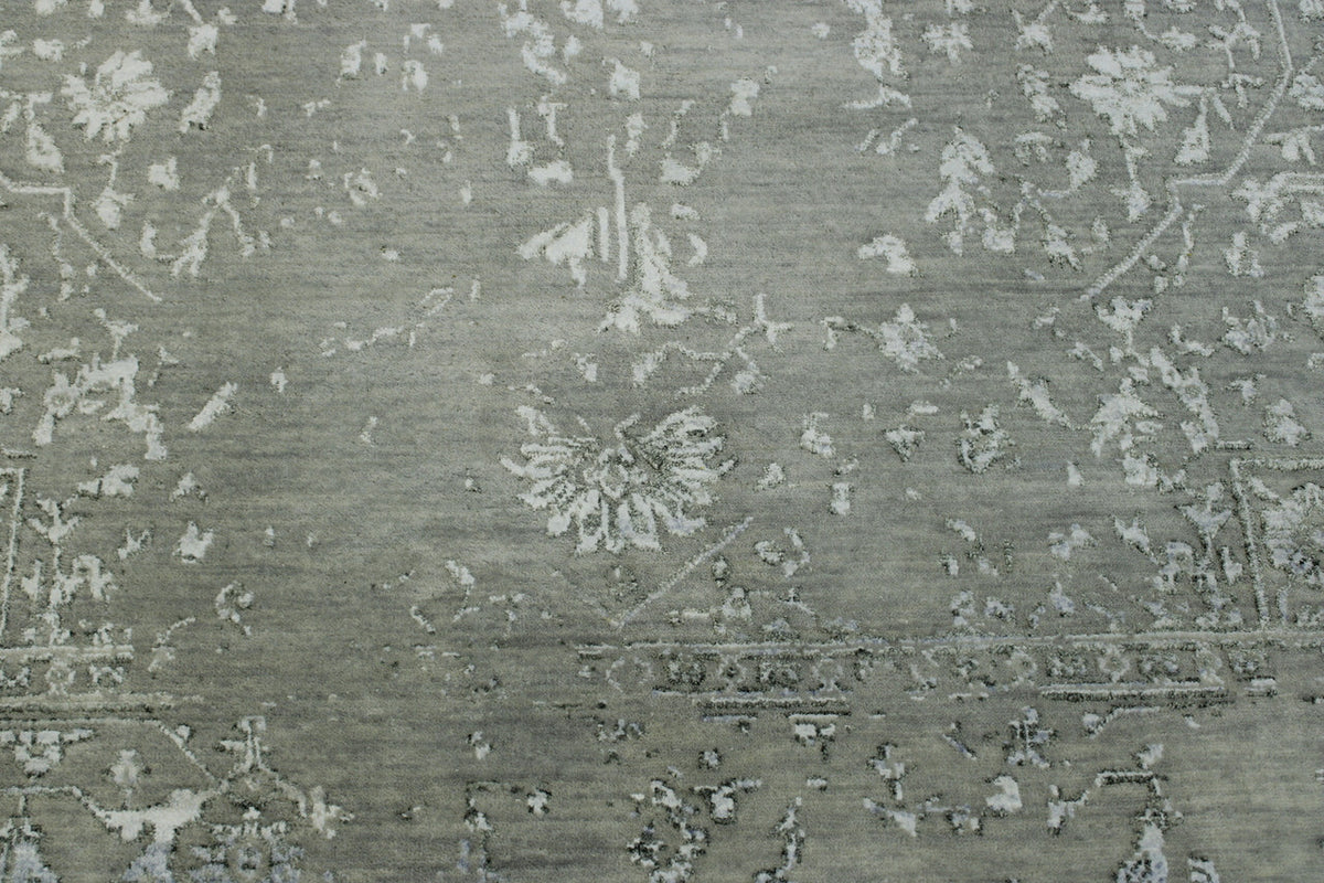 Full view of Transitional Broken Heriz Design rug