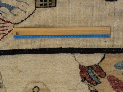 Back of Santa Christmas hand-knotted rug