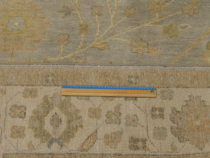 Blue & Beige Turk Anatolian Oushak Wash rug in room setting