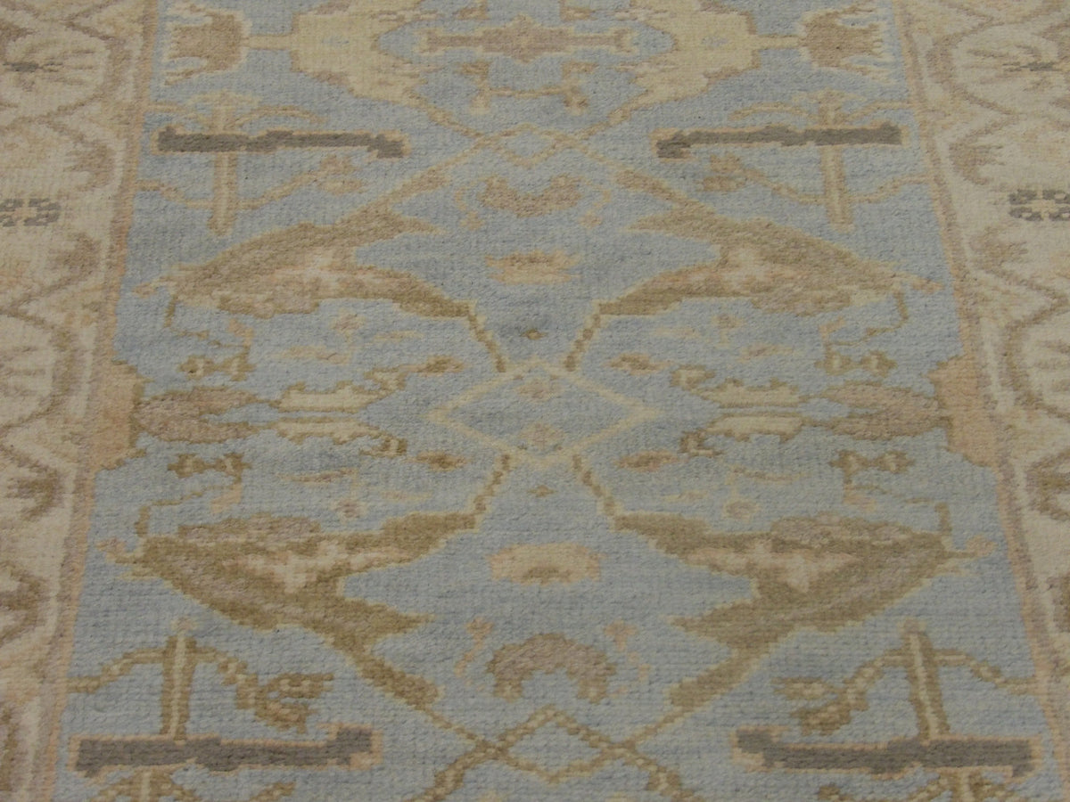 Back of Turk Oushak Stone Wash hand-knotted rug