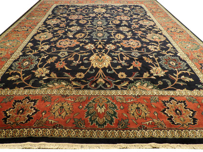 Turkish Weave Kashan rug corner detail