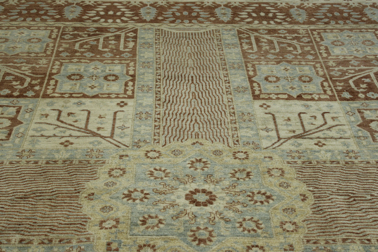 Rust Tribal Vegetable Dye Mamluk rug in room setting