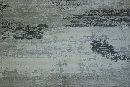 Close-up of silk pile, Multi-Color & White rug
