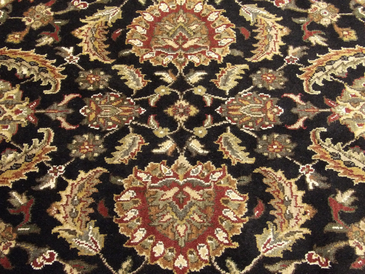 Back of Jaipur Kashan Antique Wash hand-knotted rug