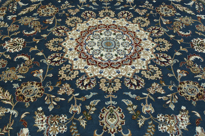 Traditional Fine Qum rug corner detail