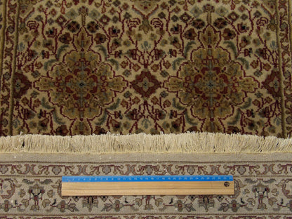 Gold & Beige Fine Persian Kashan rug in room setting