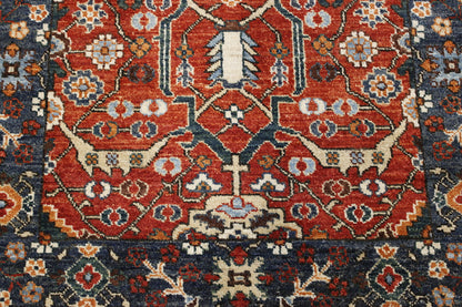 Close-up of wool pile, Rust rug