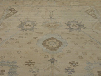 Back of Turk Anatolian Oushak Wash hand-knotted rug