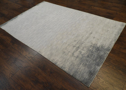 Full view of Contemporary Silky Plain Tie Dye Design rug