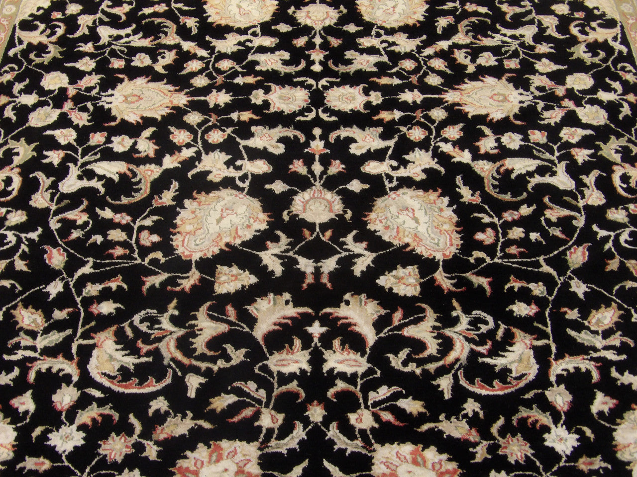 Back of Kashan hand-knotted rug