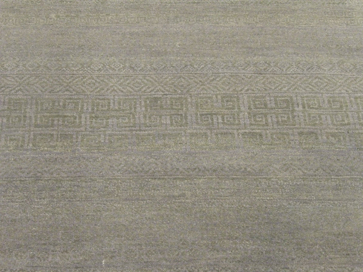 Back of Modern Grass Design hand-knotted rug