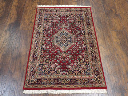 Close-up of wool pile, Blue & Red rug