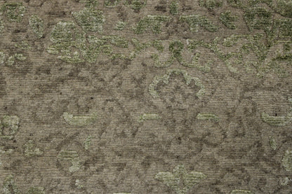 Close-up of wool-silk pile, Beige rug