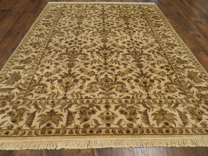 Close-up of wool pile, beige rug