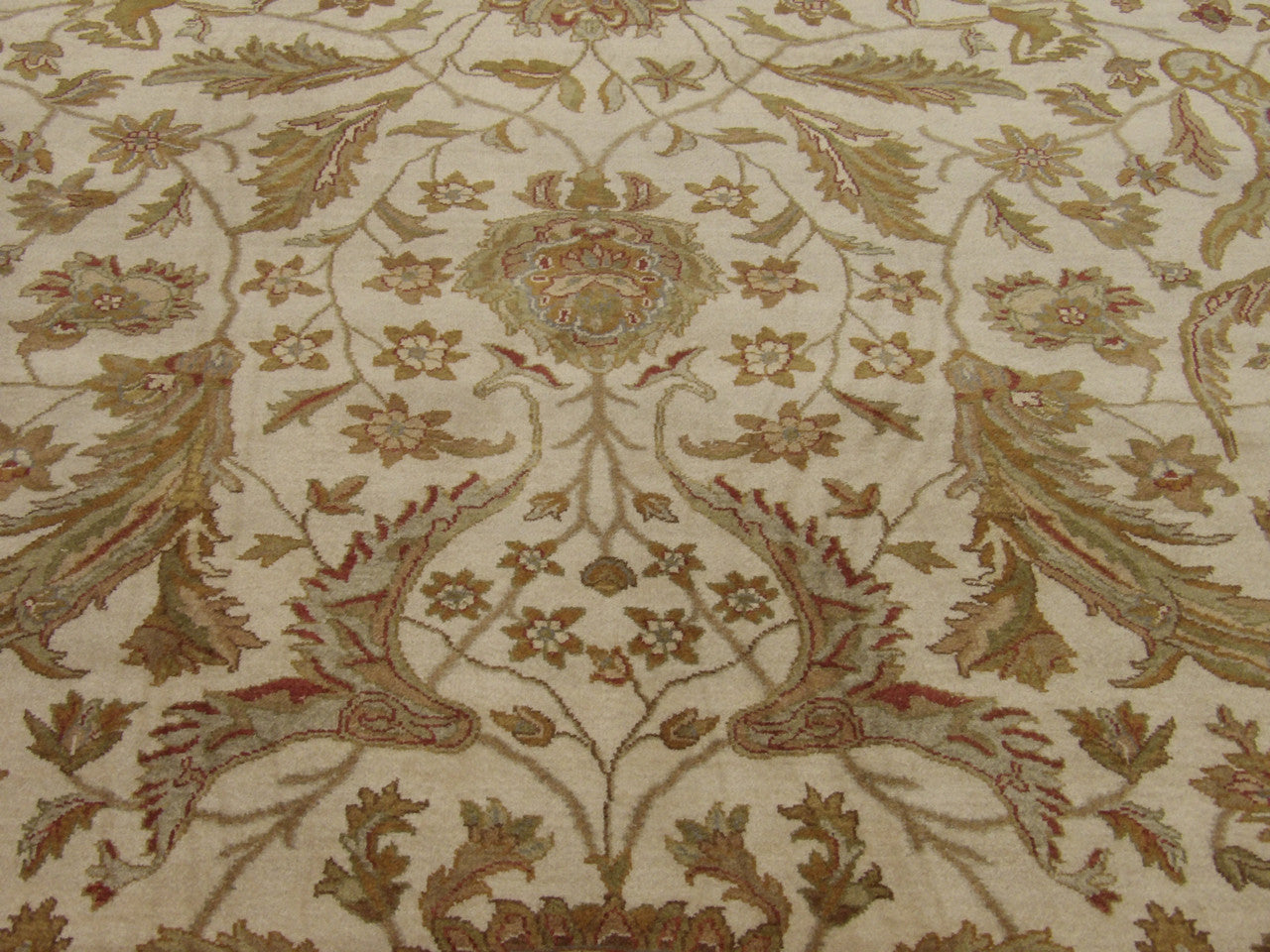 Back of Fine Kashan Tie Dye hand-knotted rug