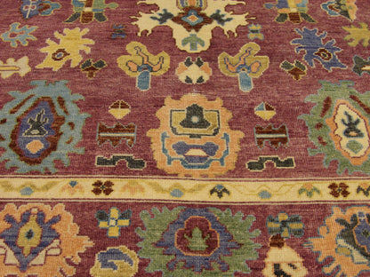 Oushak rug border detail