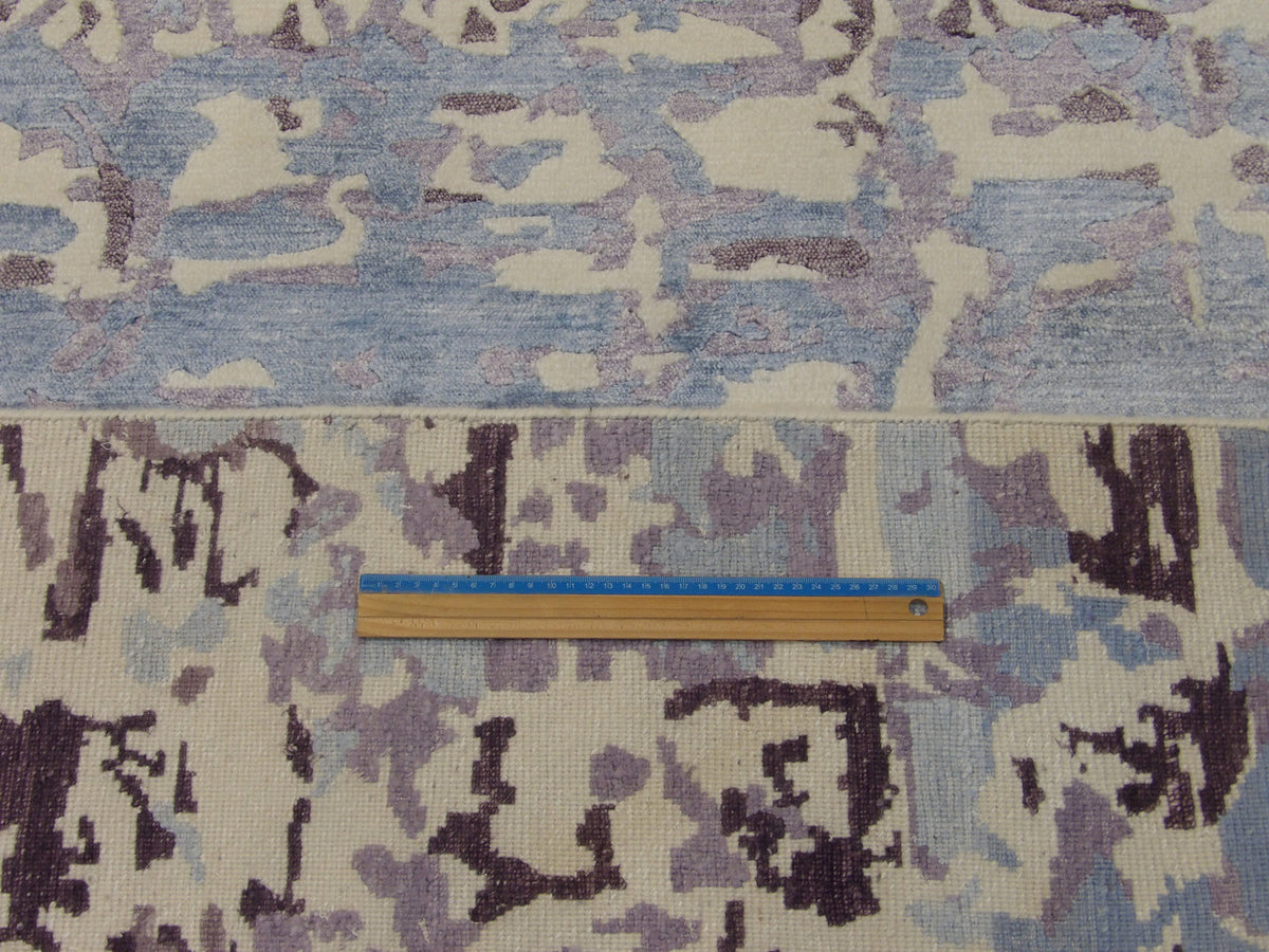 Wool-silk texture close-up, carved abstract design