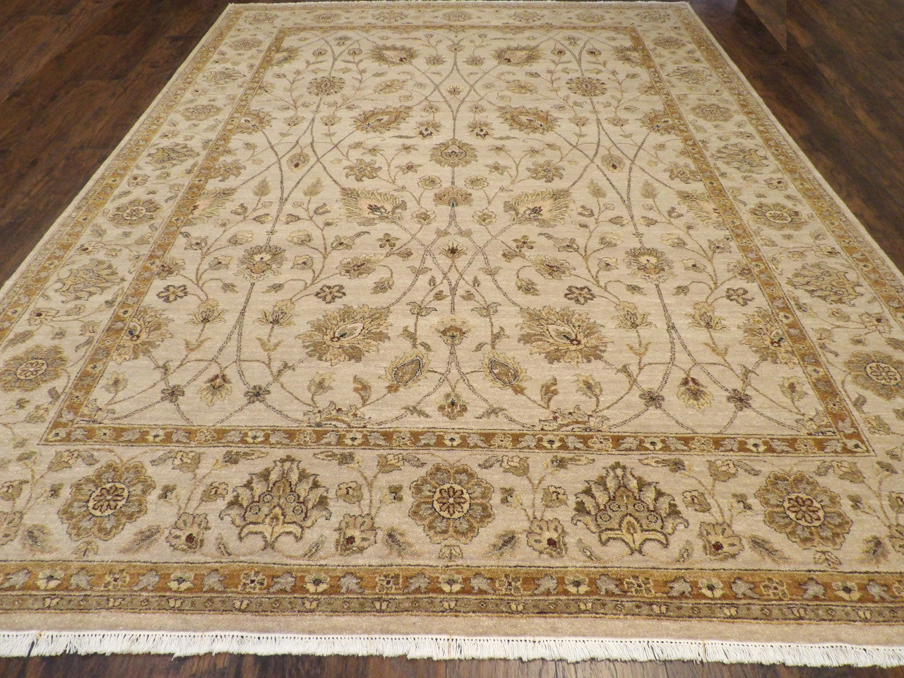 Close-up of wool pile, Beige rug